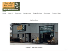 Tablet Screenshot of newleafhomefurnishings.com
